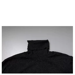 Black Wool Turtleneck Pullover Sweater