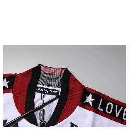 Multicolor King Panda Print Zipper Collar T-shirt