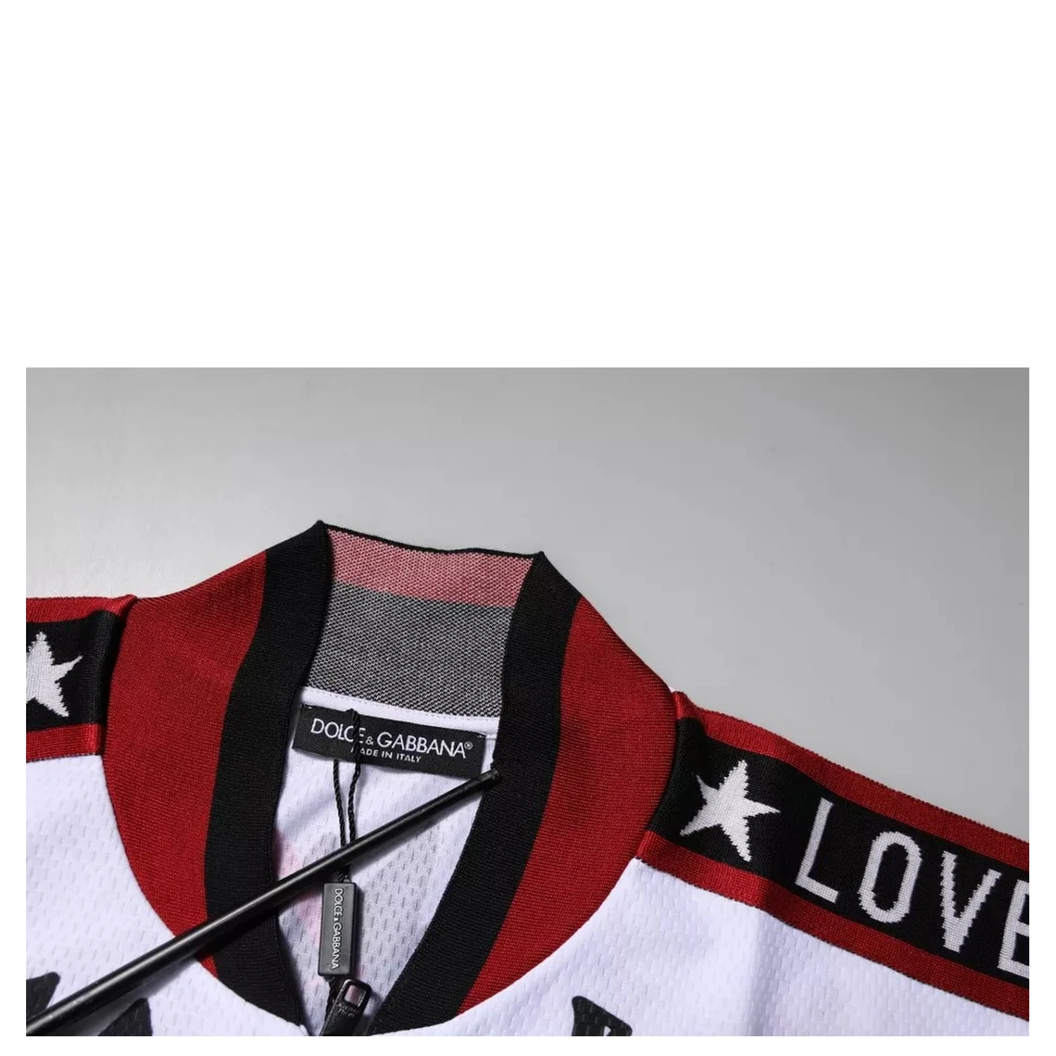 Multicolor King Panda Print Zipper Collar T-shirt