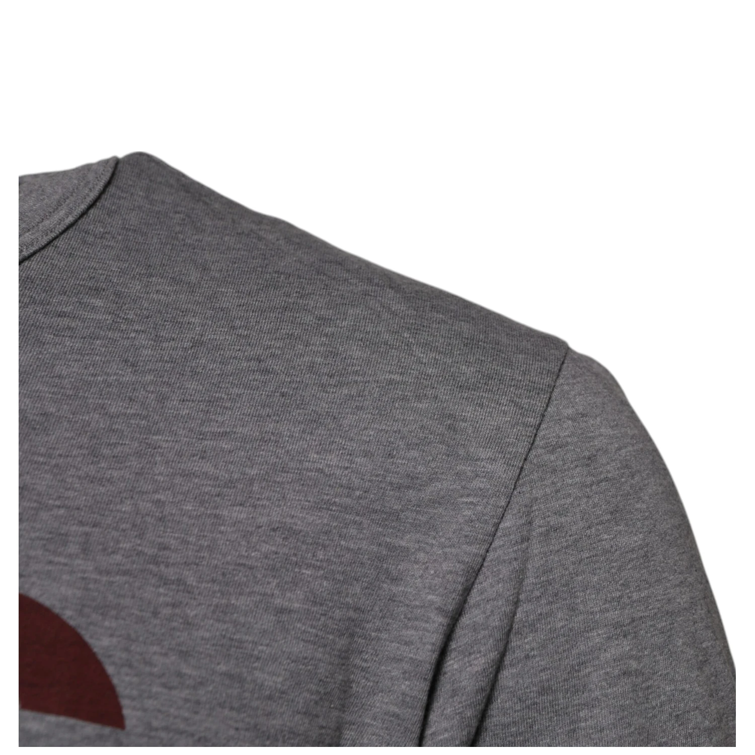 Gray Logo Print Cotton Crew Neck Men T-shirt