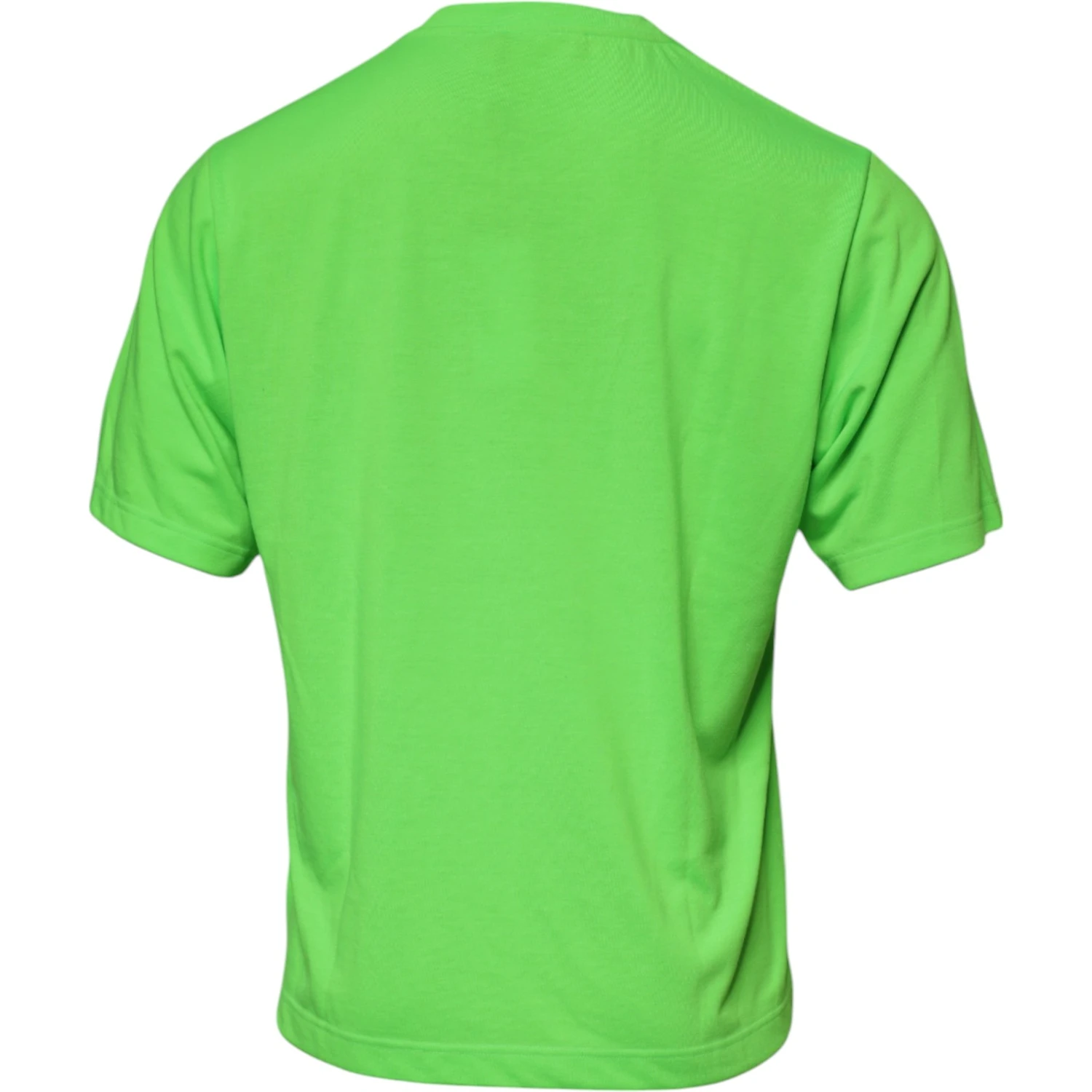 Green Logo Polyester Crew Neck T-shirt