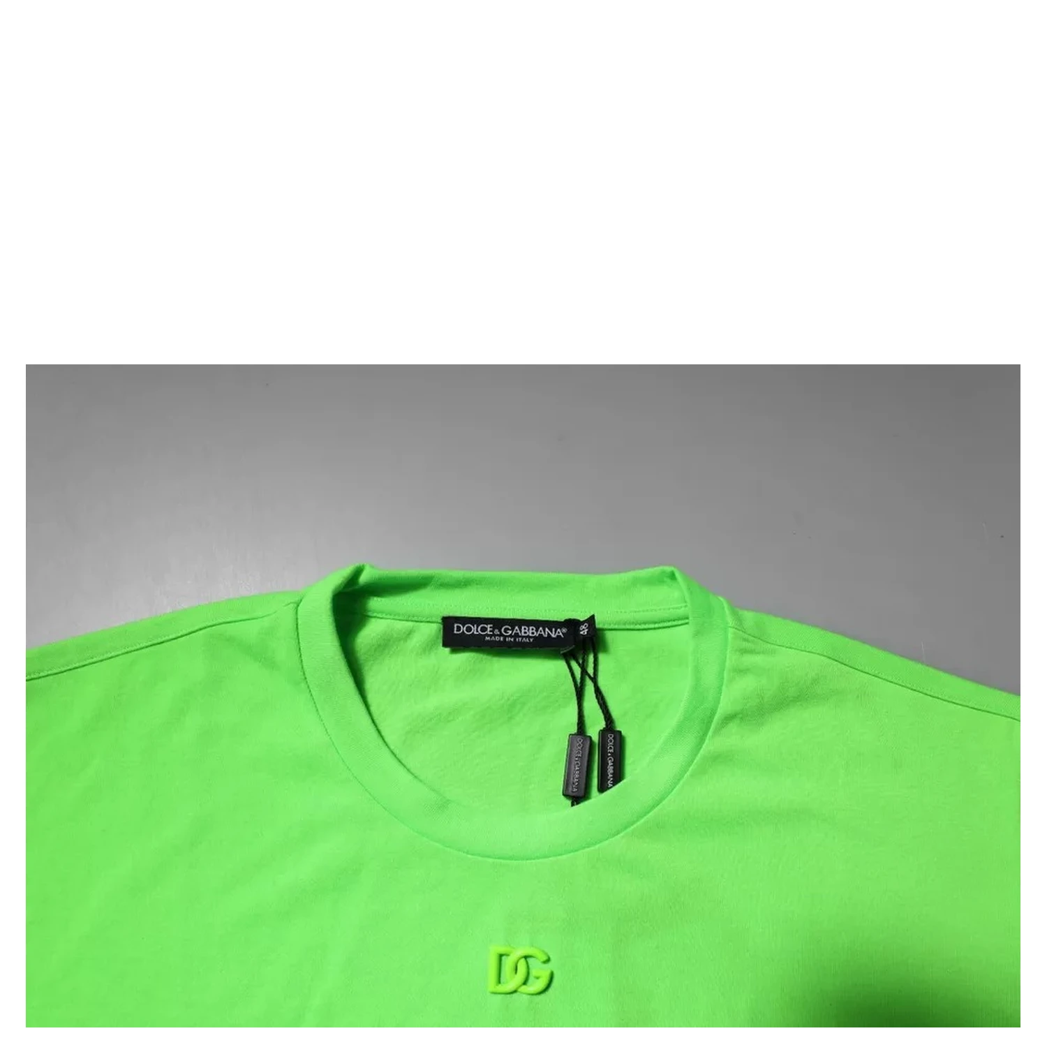 Green Logo Polyester Crew Neck T-shirt