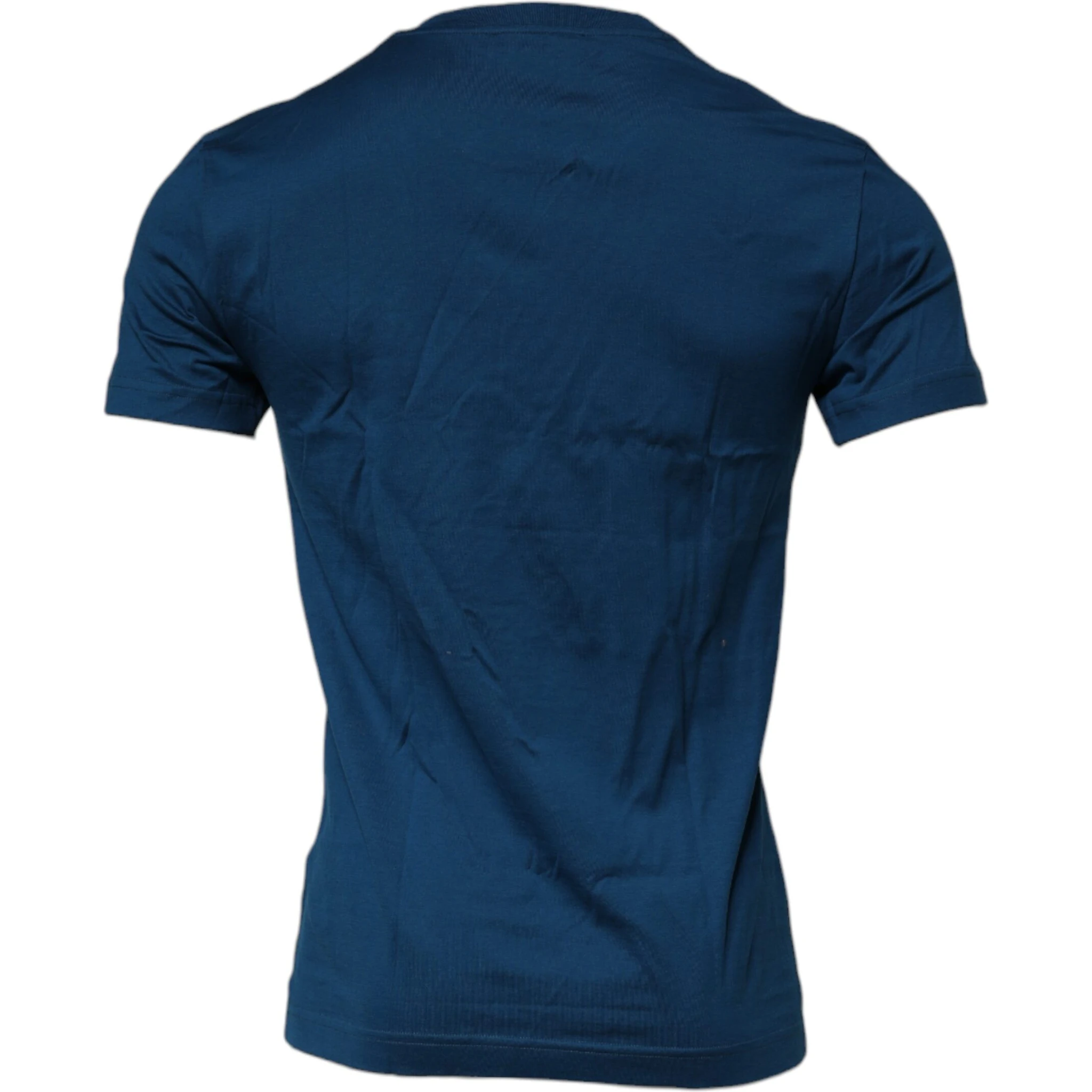 Blue Crown Bee Cotton Men Crew Neck T-shirt
