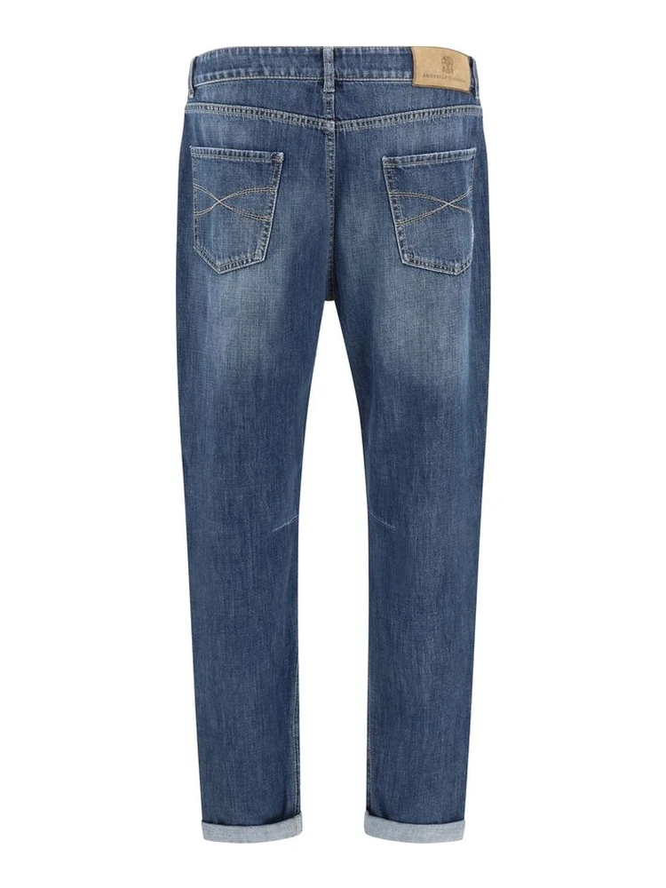 Blue Cotton Straight-Leg Jeans alternative
