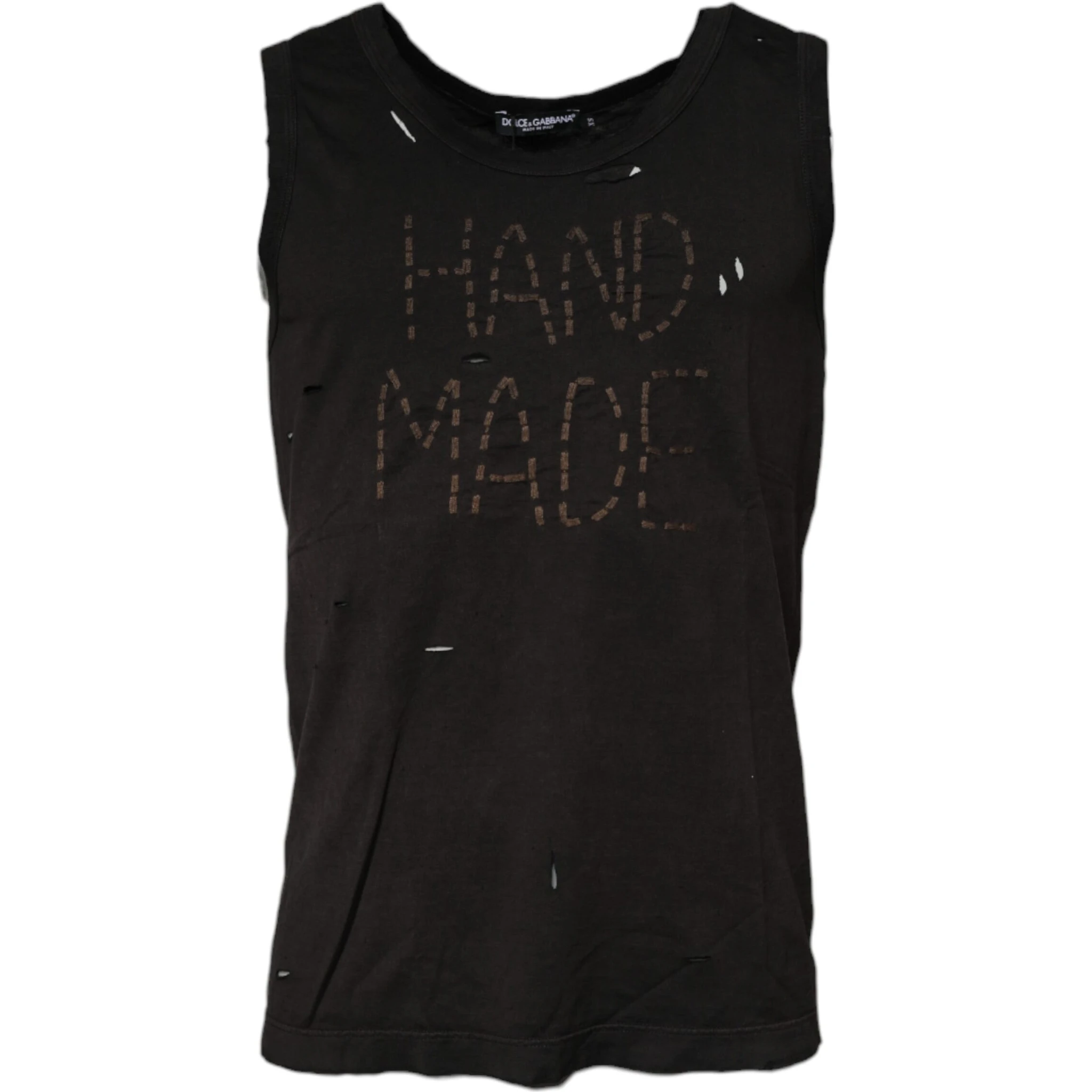 Black Sleeveless Round Neck Tank T-shirt
