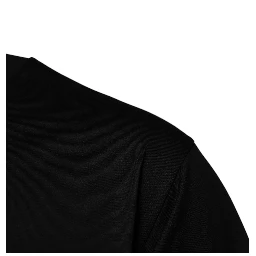Black Logo Patch Cotton Crew Neck T-shirt