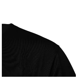 Black Logo Patch Cotton Crew Neck T-shirt