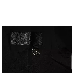 Black Logo Patch Cotton Crew Neck T-shirt