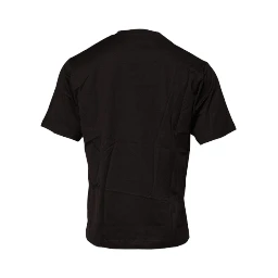 Dark Brown Logo Cotton Crew Neck T-shirt