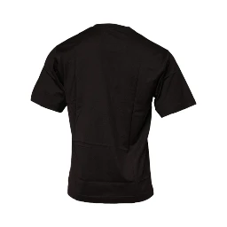 Dark Brown Logo Cotton Crew Neck T-shirt