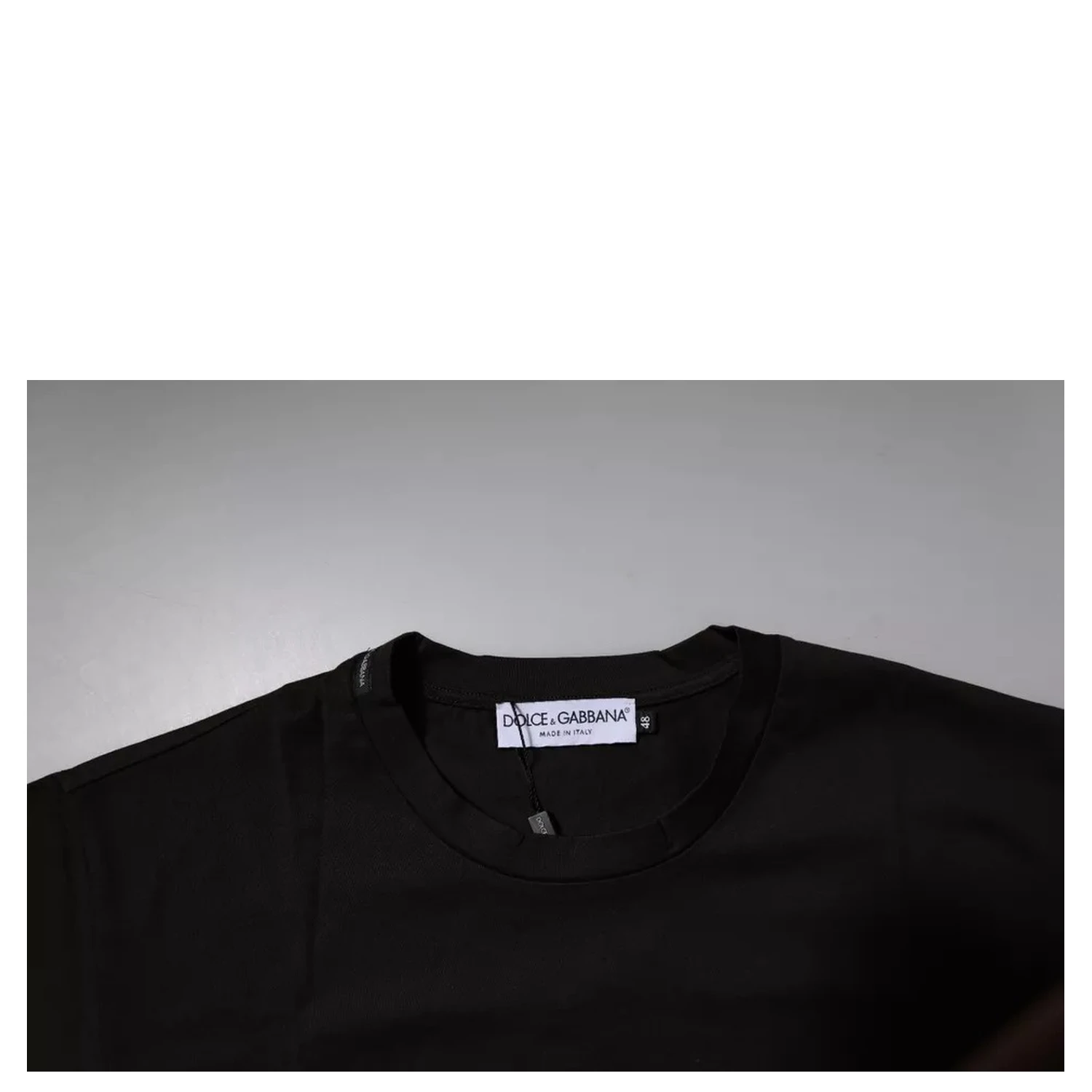 Dark Brown Logo Cotton Crew Neck T-shirt