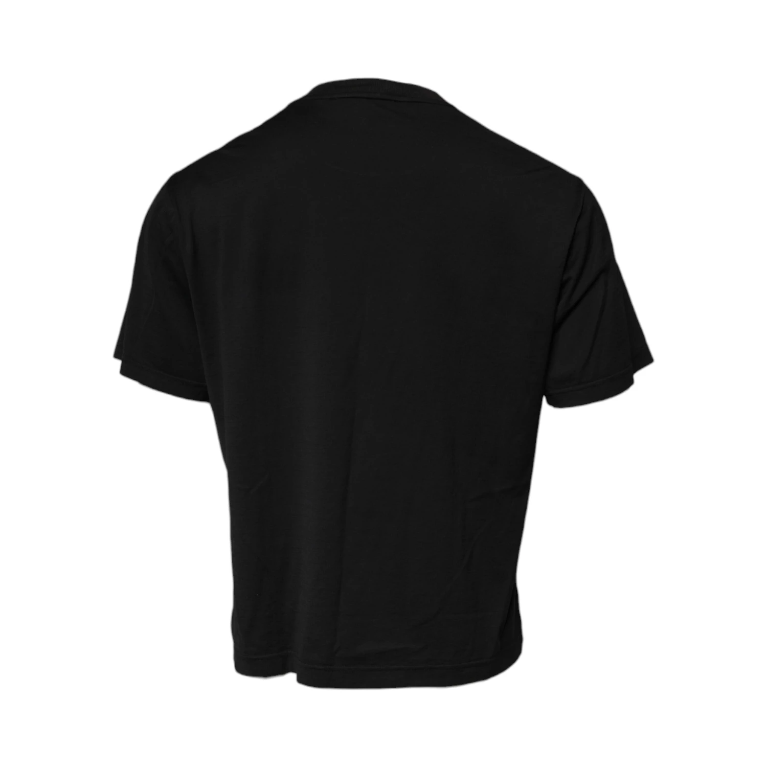 Black DG Logo Cotton Crew Neck T-shirt