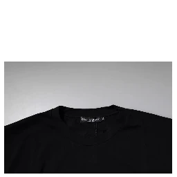 Black Amore Leopard Cotton Crew Neck T-shirt