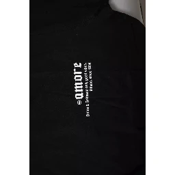 Black Amore Leopard Cotton Crew Neck T-shirt