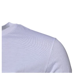 White Logo Plaque Cotton Crew Neck T-shirt