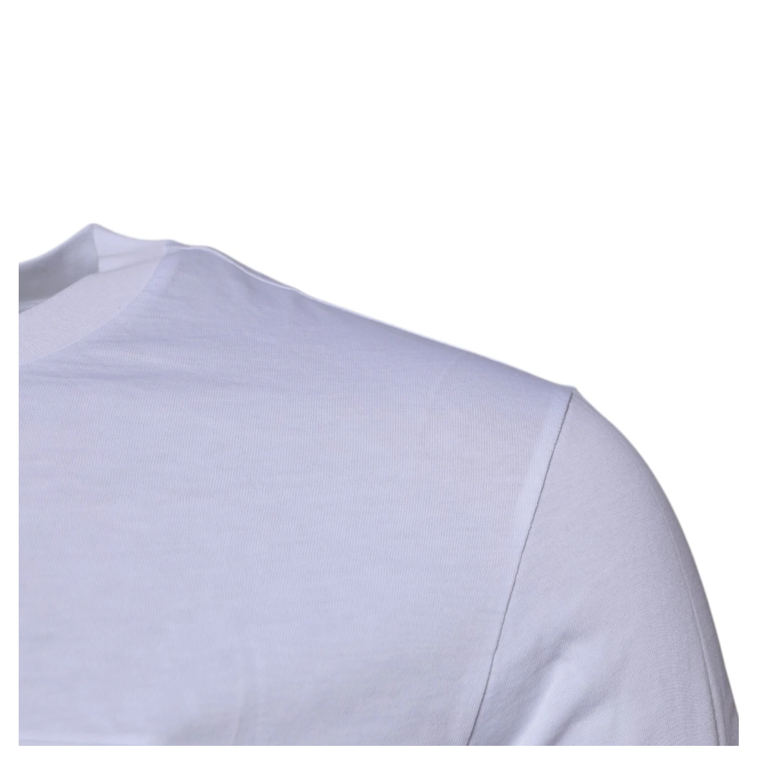 White Logo Plaque Cotton Crew Neck T-shirt