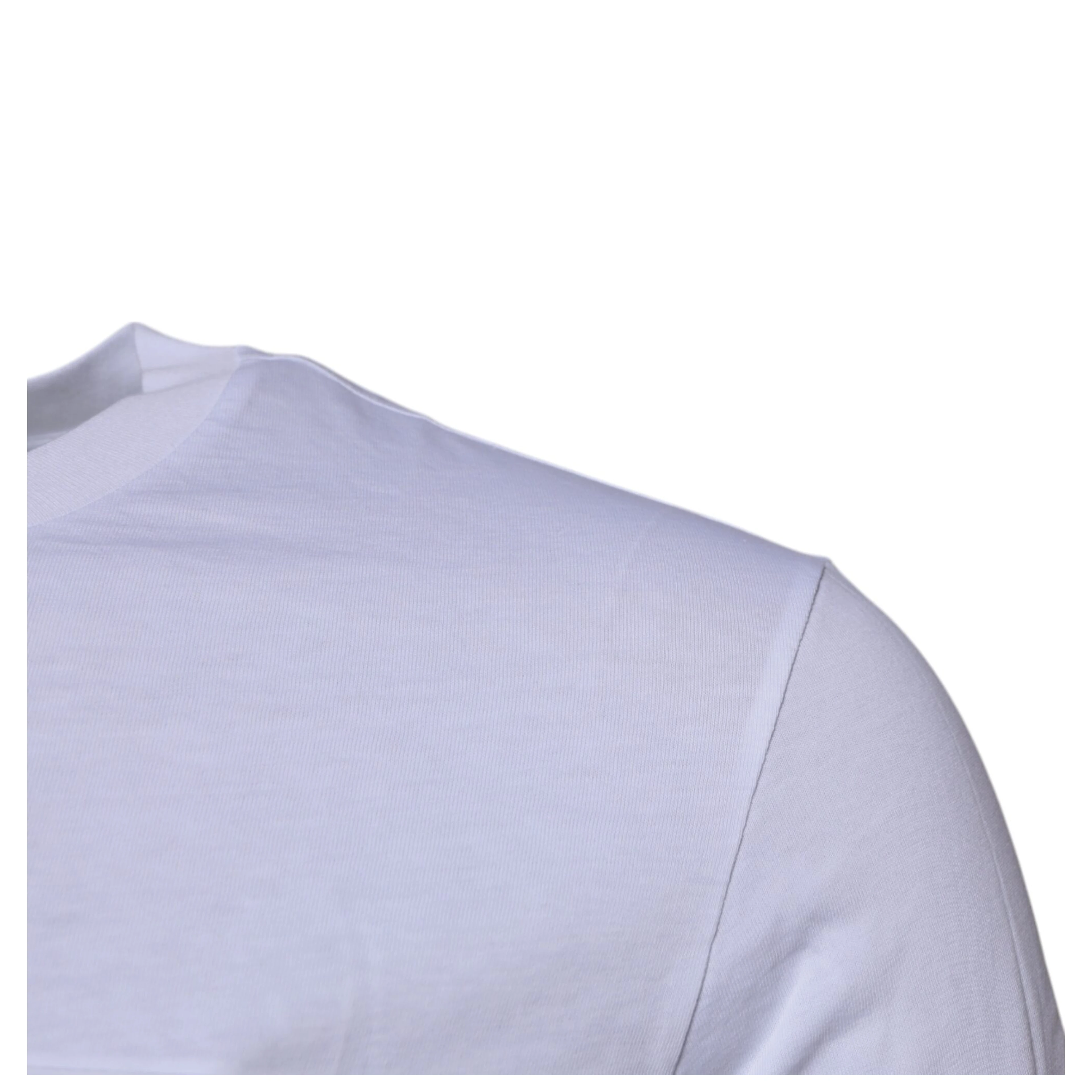 White Logo Plaque Cotton Crew Neck T-shirt