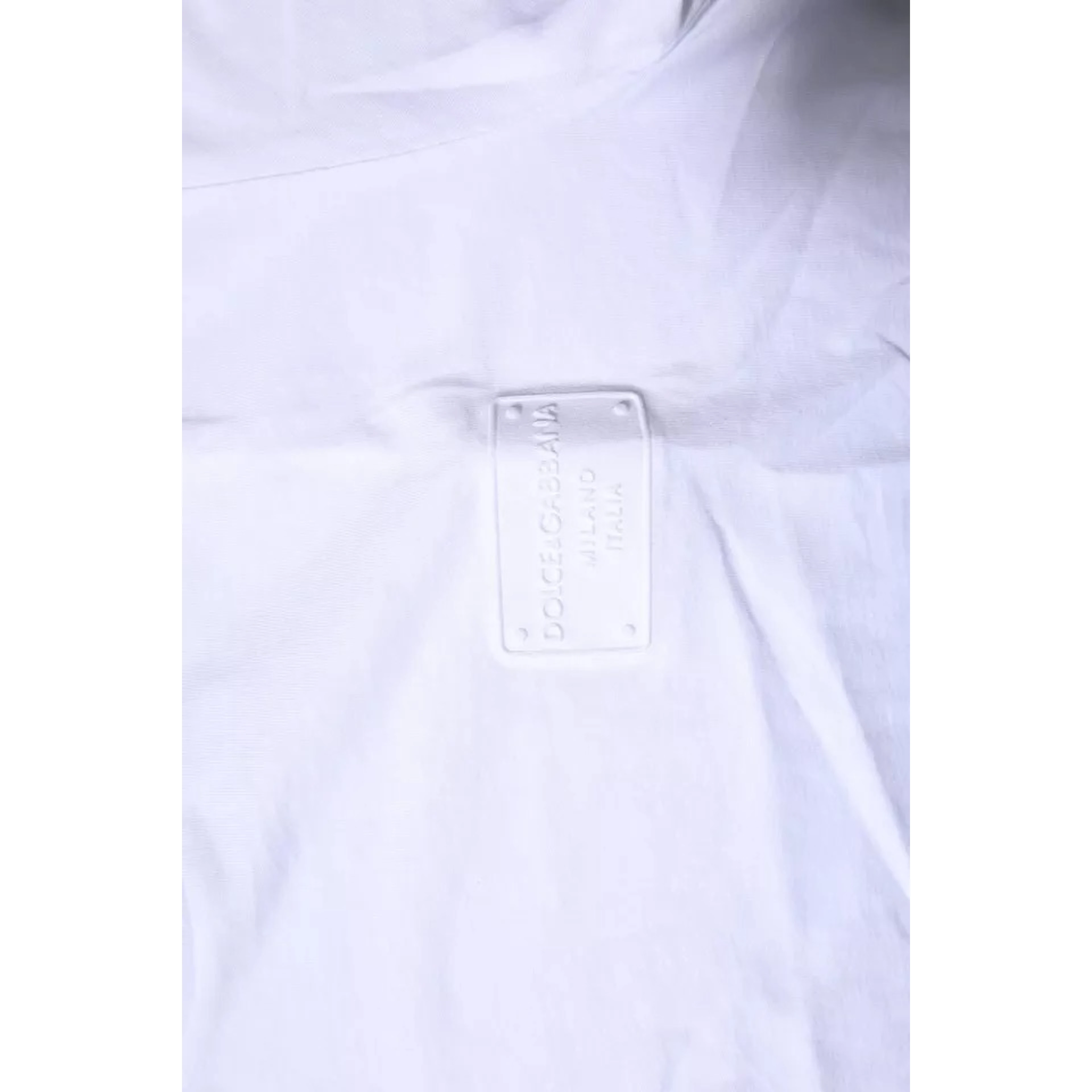 White Logo Plaque Cotton Crew Neck T-shirt