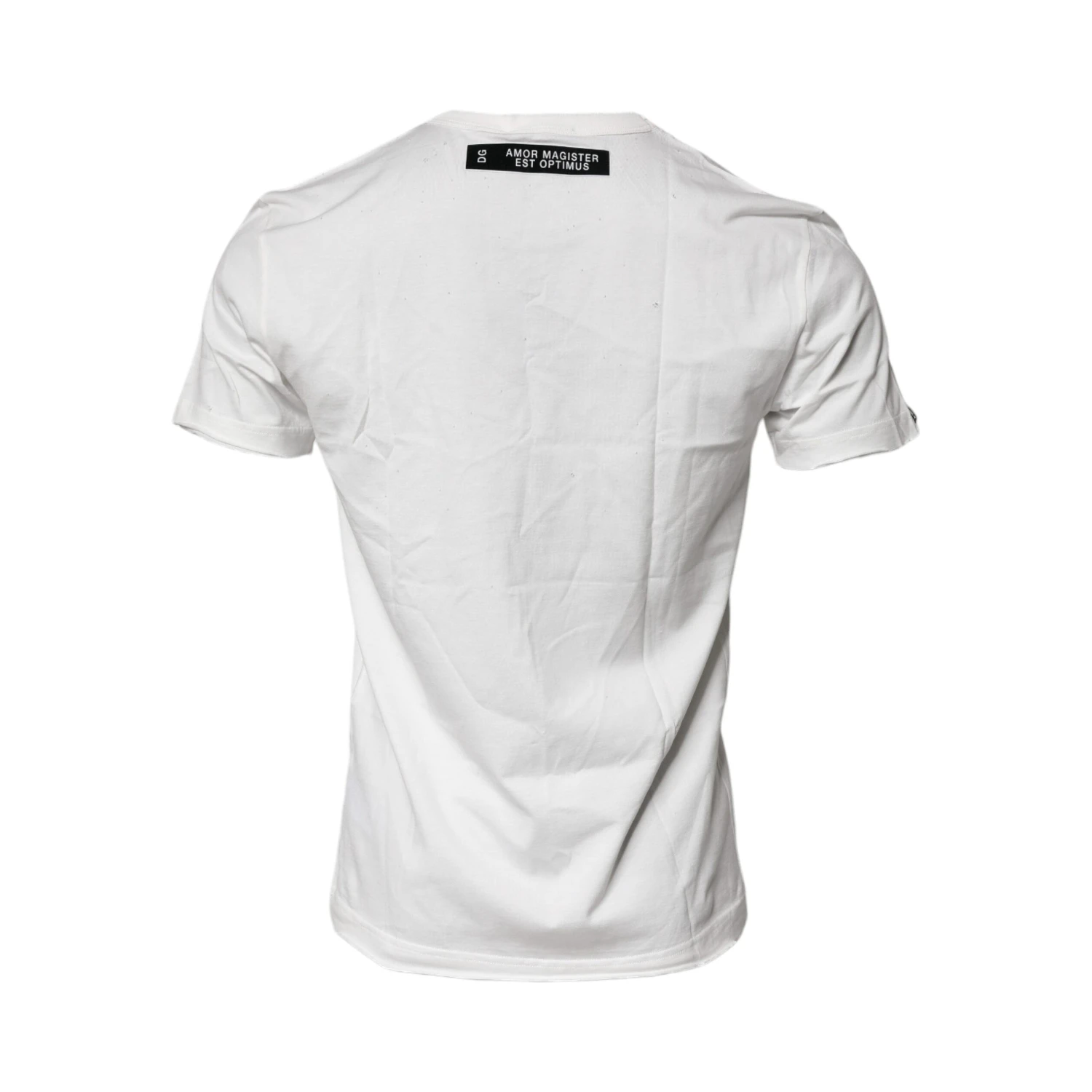 White Graphic Print Cotton Crew Neck T-shirt