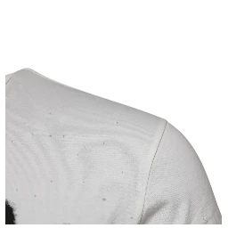 White Graphic Print Cotton Crew Neck T-shirt