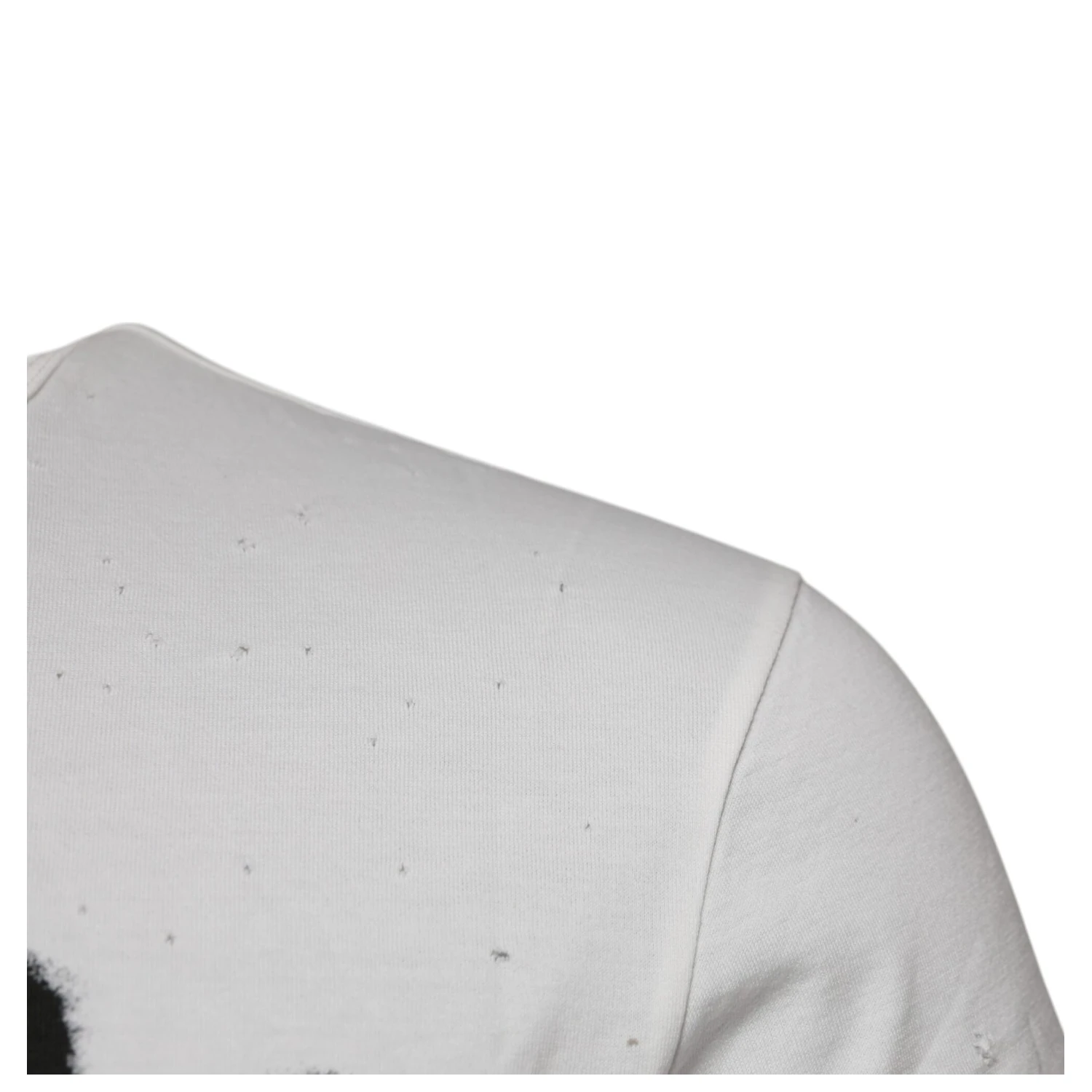 White Graphic Print Cotton Crew Neck T-shirt