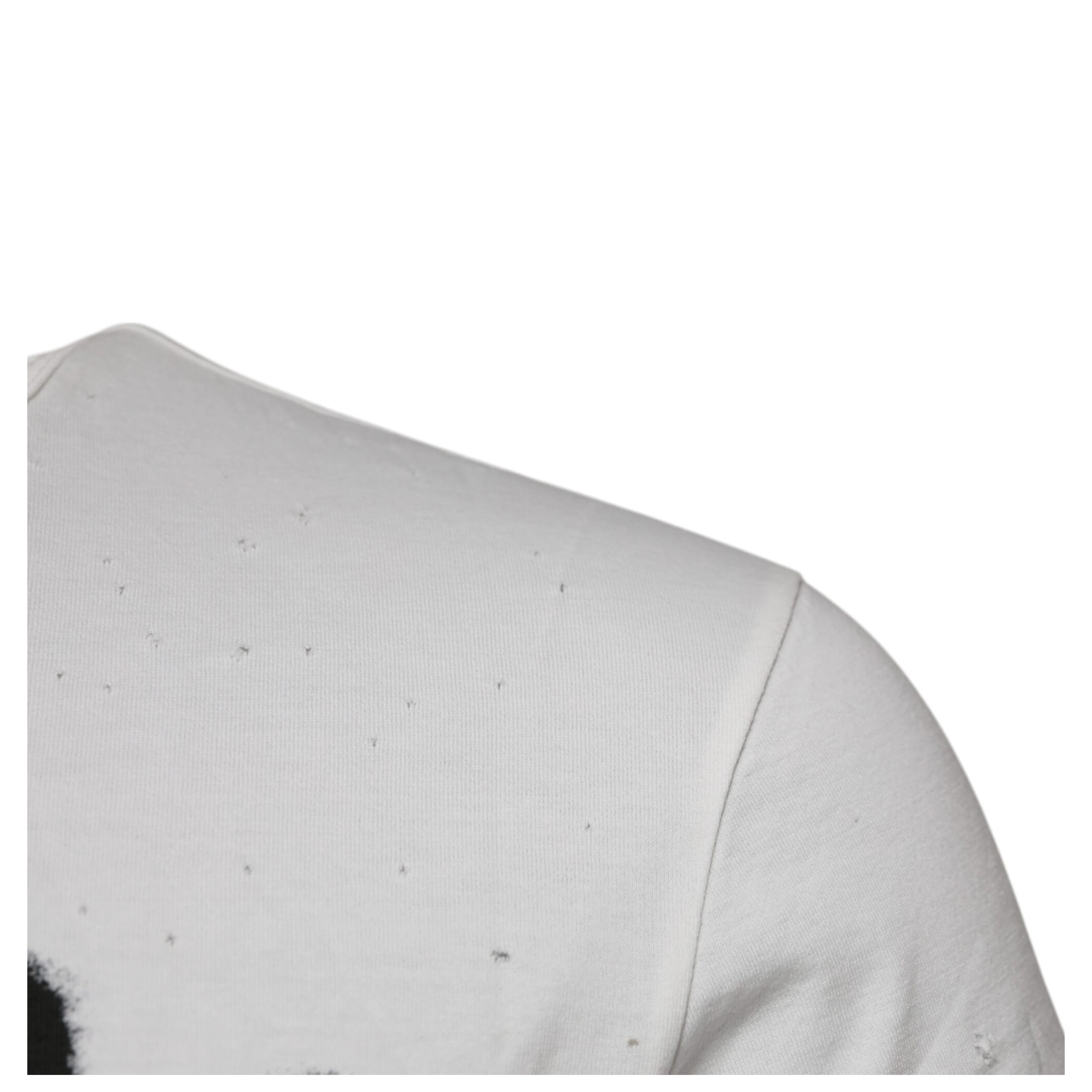 White Graphic Print Cotton Crew Neck T-shirt