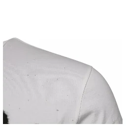 White Graphic Print Cotton Crew Neck T-shirt