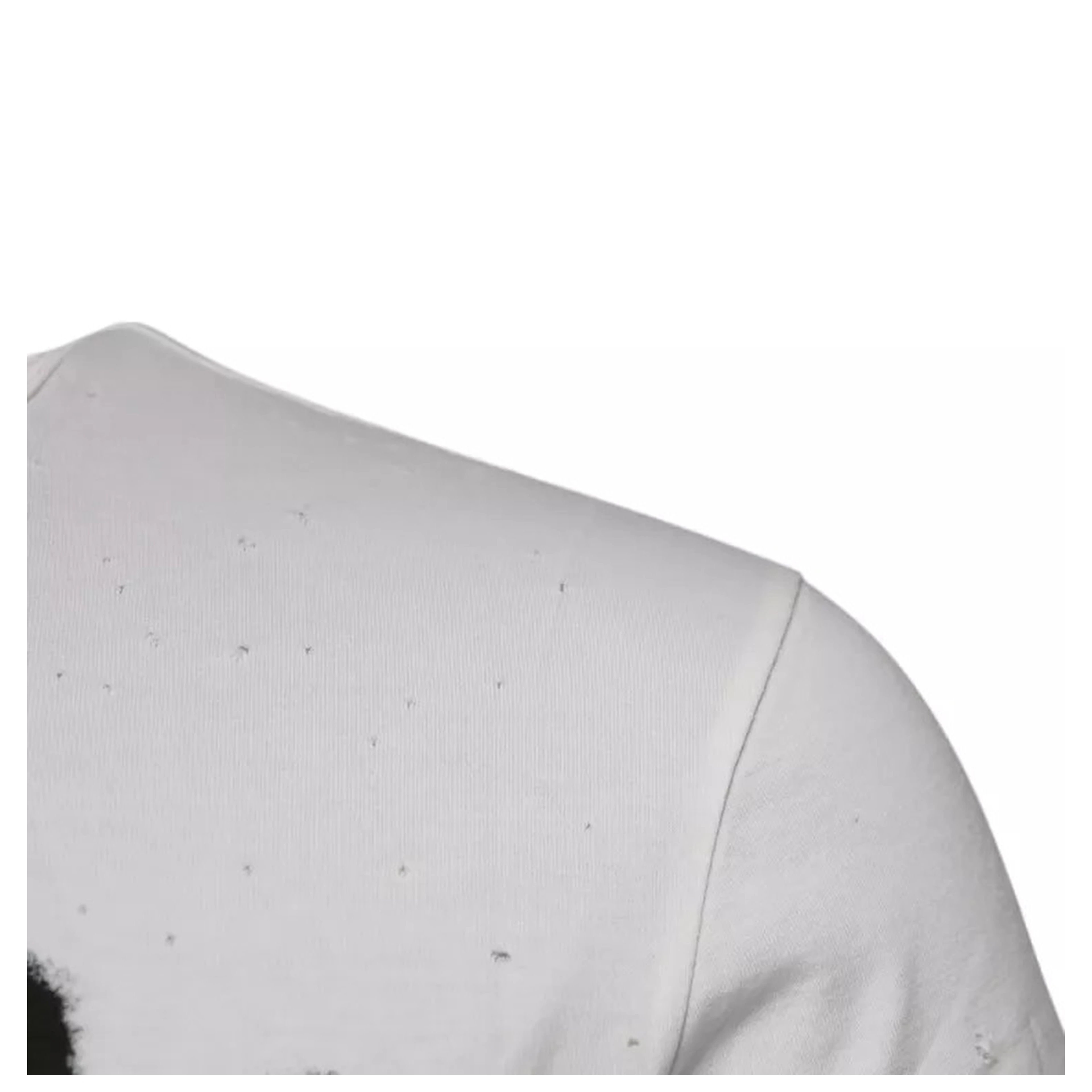 White Graphic Print Cotton Crew Neck T-shirt