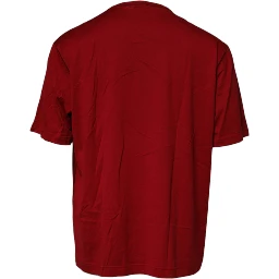 Red Logo Tape Cotton Crew Neck T-shirt