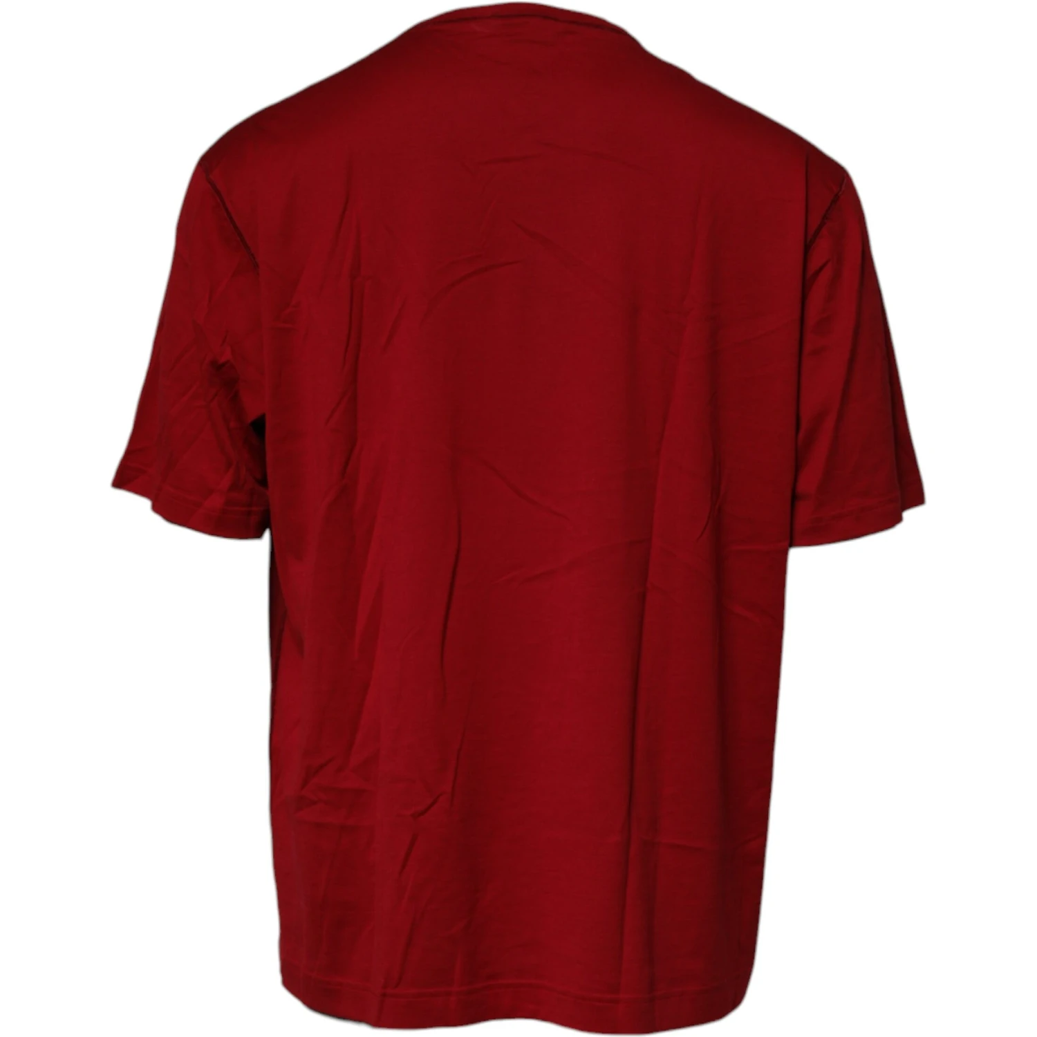 Red Logo Tape Cotton Crew Neck T-shirt