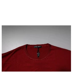 Red Logo Tape Cotton Crew Neck T-shirt