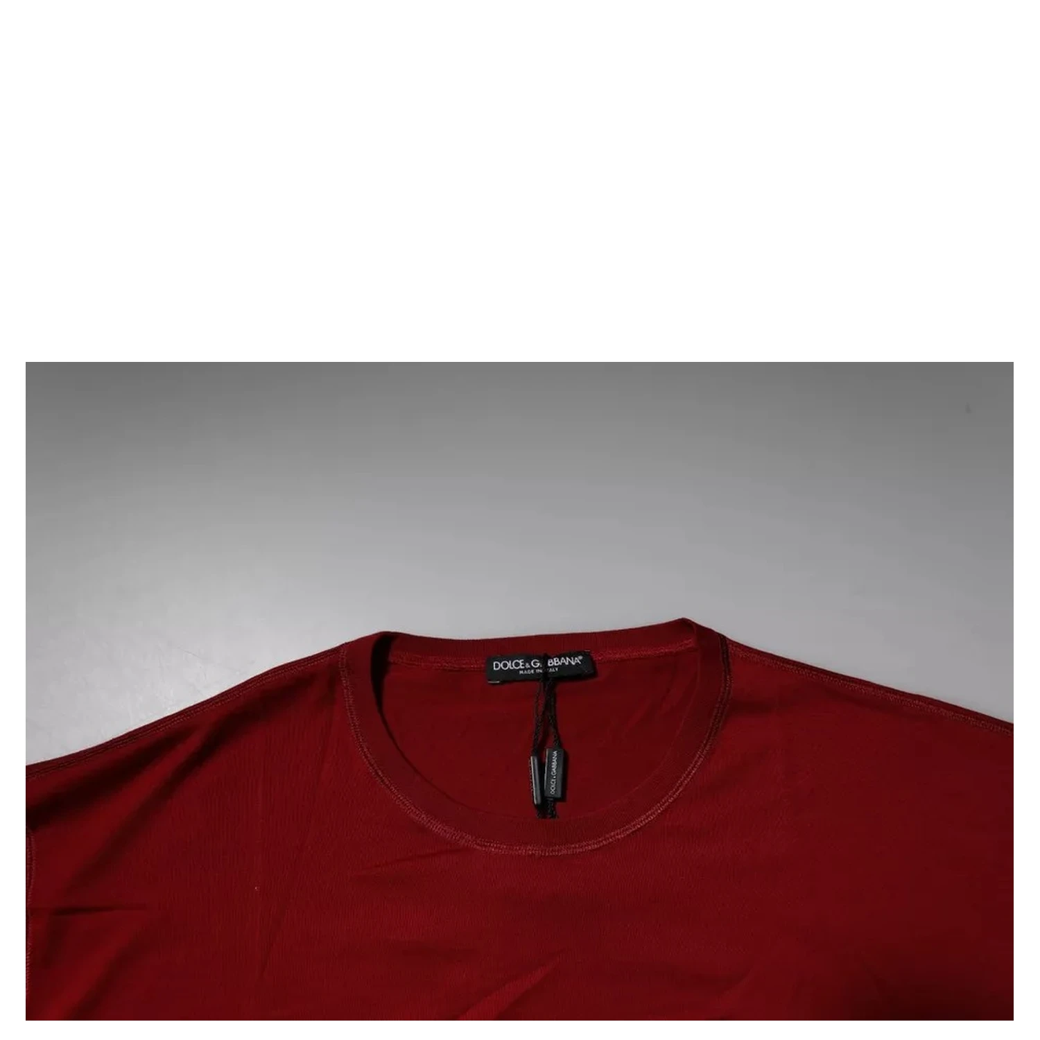 Red Logo Tape Cotton Crew Neck T-shirt