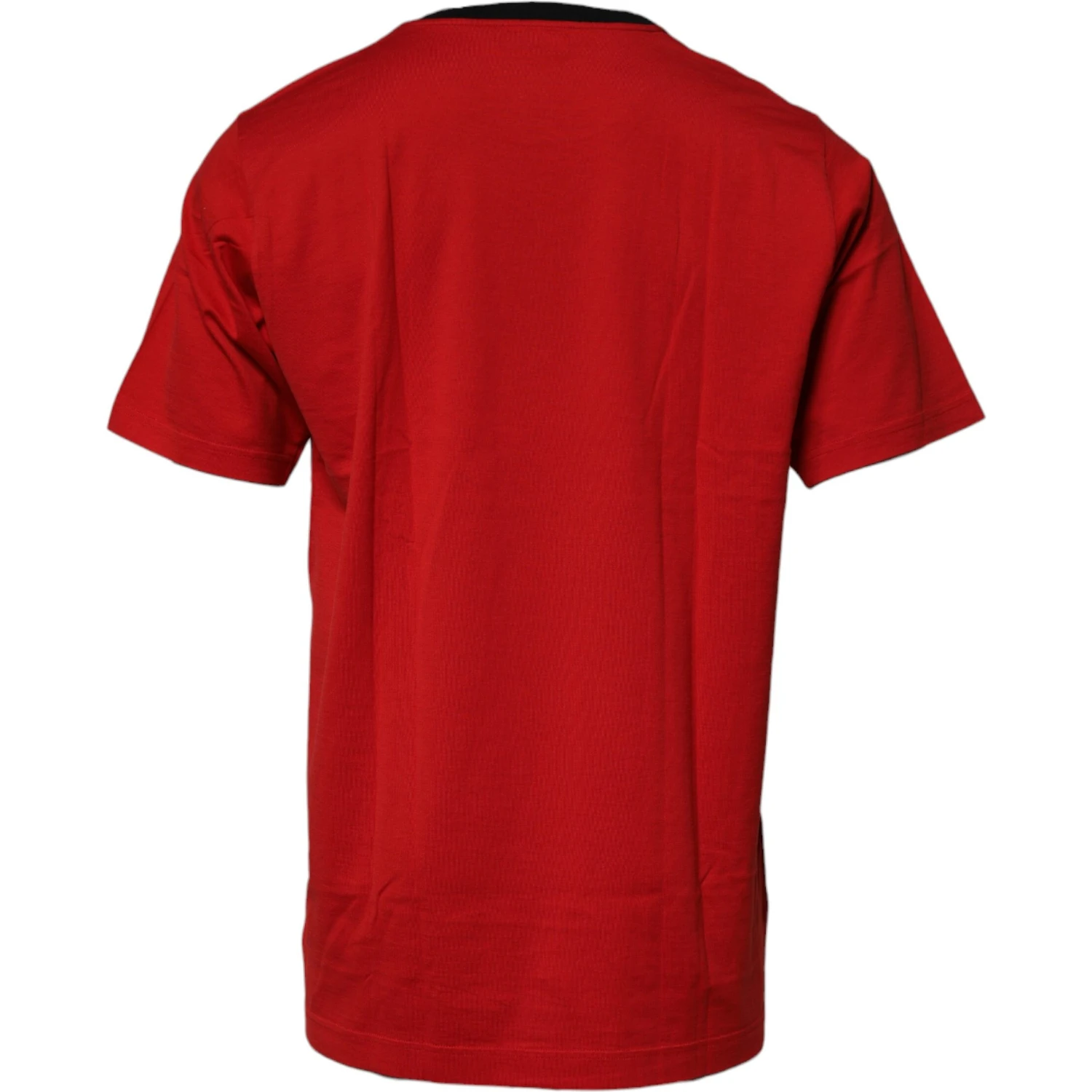 Red Logo Crown Cotton Crew Neck T-shirt