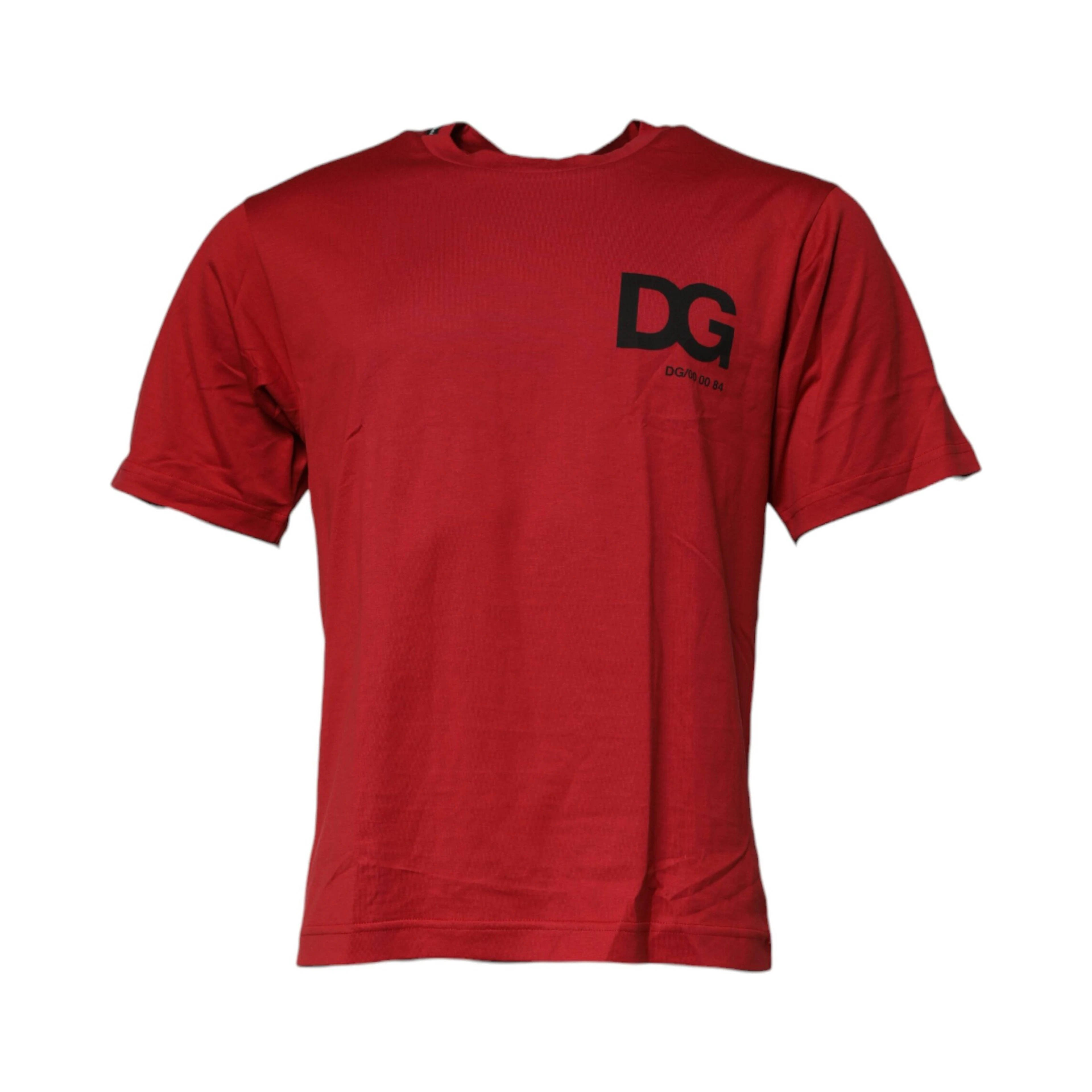 Red DG Logo Cotton Crew Neck T-shirt