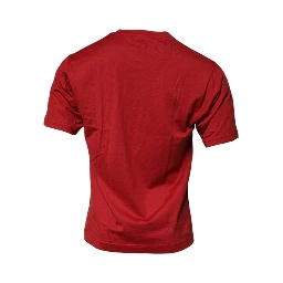 Red DG Logo Cotton Crew Neck T-shirt