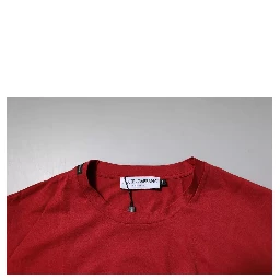 Red DG Logo Cotton Crew Neck T-shirt