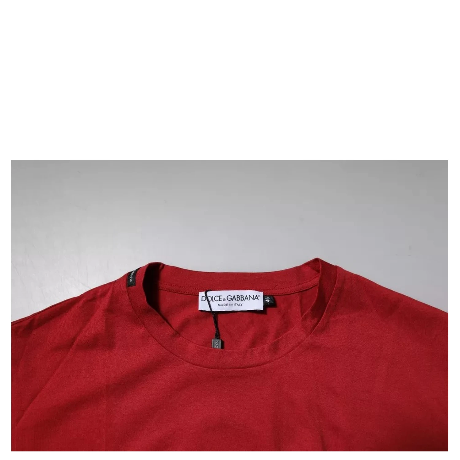 Red DG Logo Cotton Crew Neck T-shirt