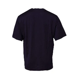 Navy Blue DG Logo Cotton Crew Neck T-shirt