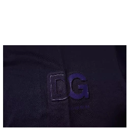 Navy Blue DG Logo Cotton Crew Neck T-shirt