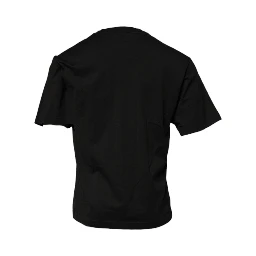 Black DG Logo Cotton Crew Neck T-shirt