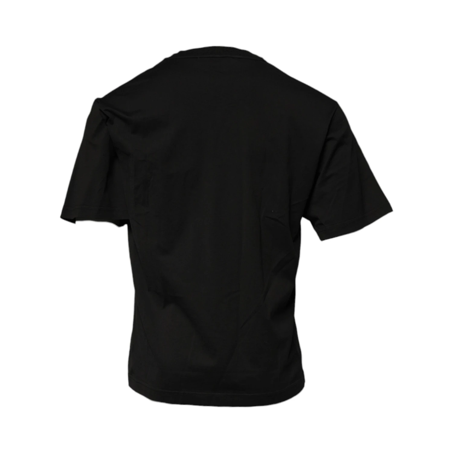 Black DG Logo Cotton Crew Neck T-shirt