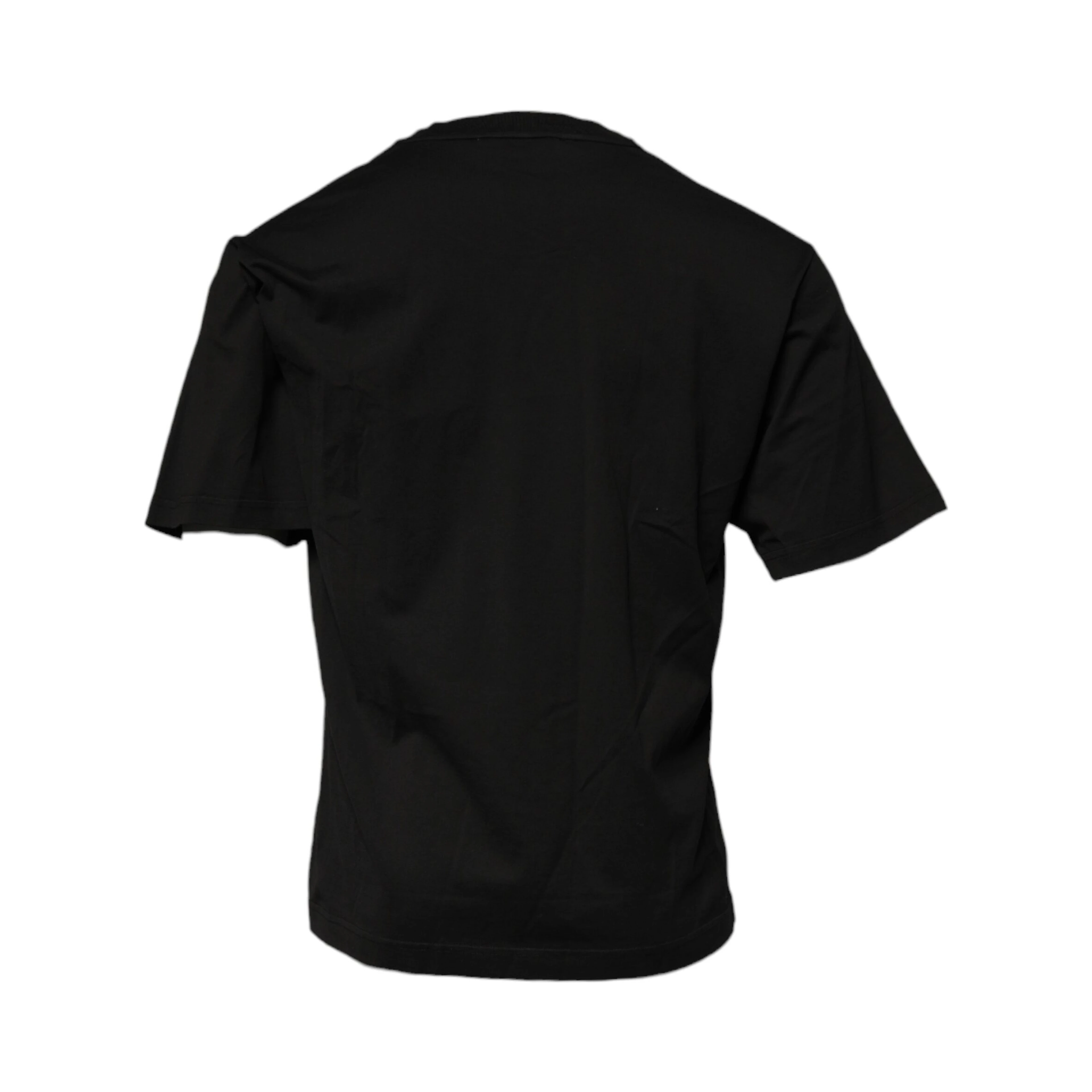 Black DG Logo Cotton Crew Neck T-shirt