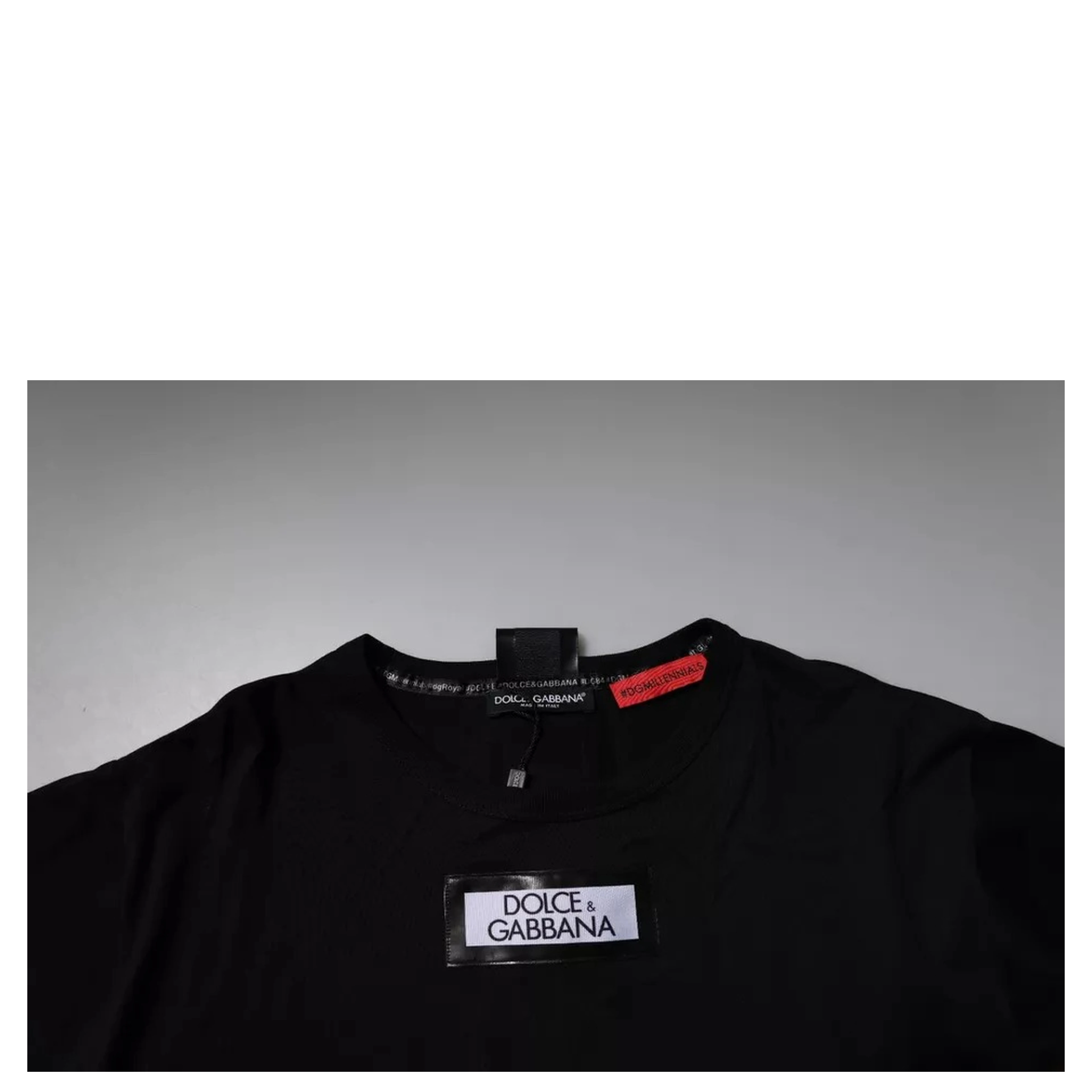Black #DGMILLENNIALS Cotton Crew Neck T-shirt