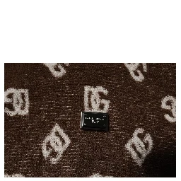 Brown Logo Monogram Cotton Crew Neck T-shirt