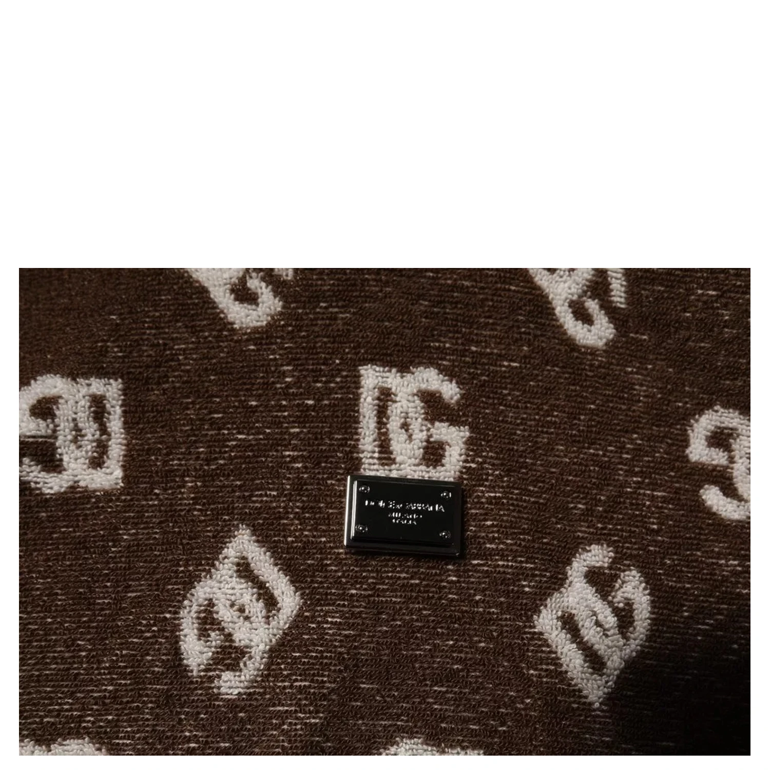 Brown Logo Monogram Cotton Crew Neck T-shirt