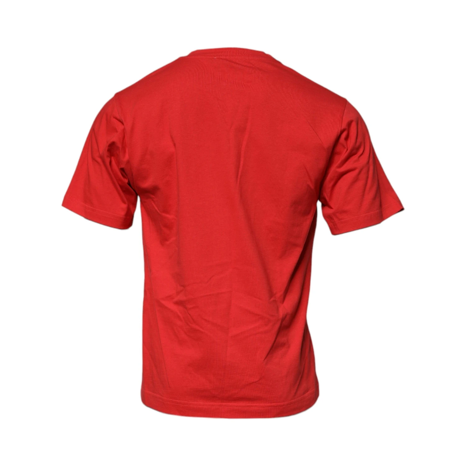 Red DG Logo Patch Cotton Crew Neck T-shirt