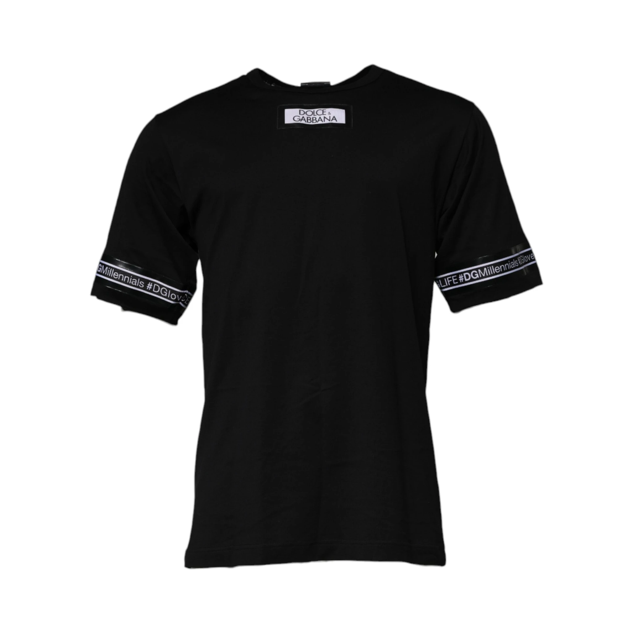 Black #DGMILLENNIALS Cotton Crew Neck T-shirt