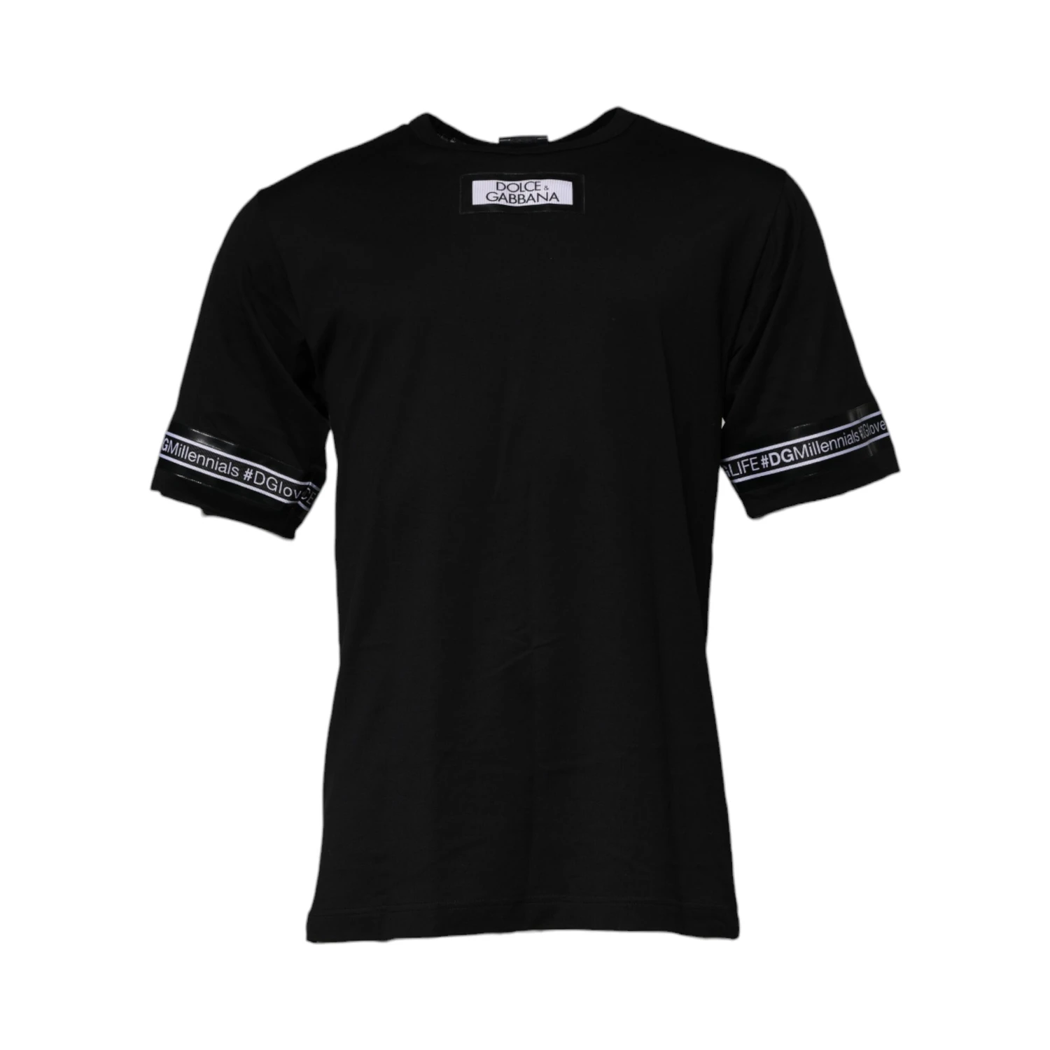 Black #DGMILLENNIALS Cotton Crew Neck T-shirt