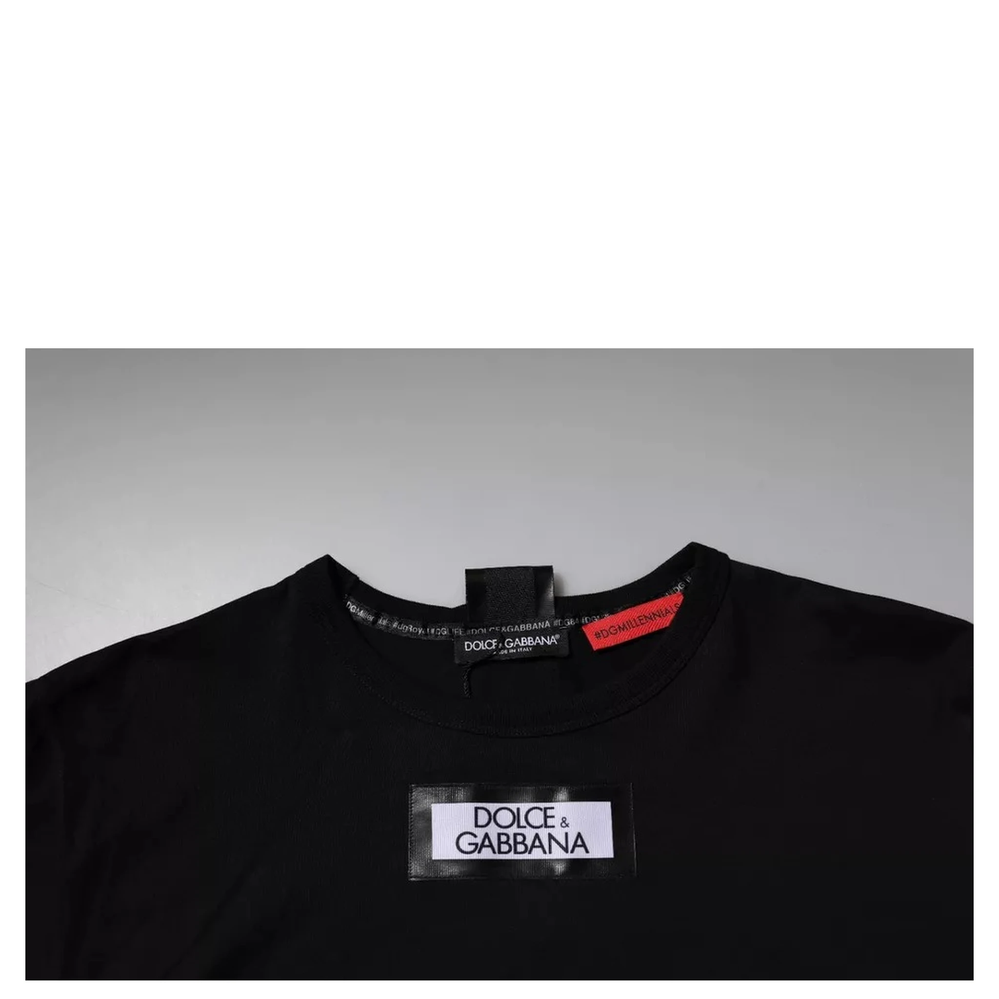 Black #DGMILLENNIALS Cotton Crew Neck T-shirt