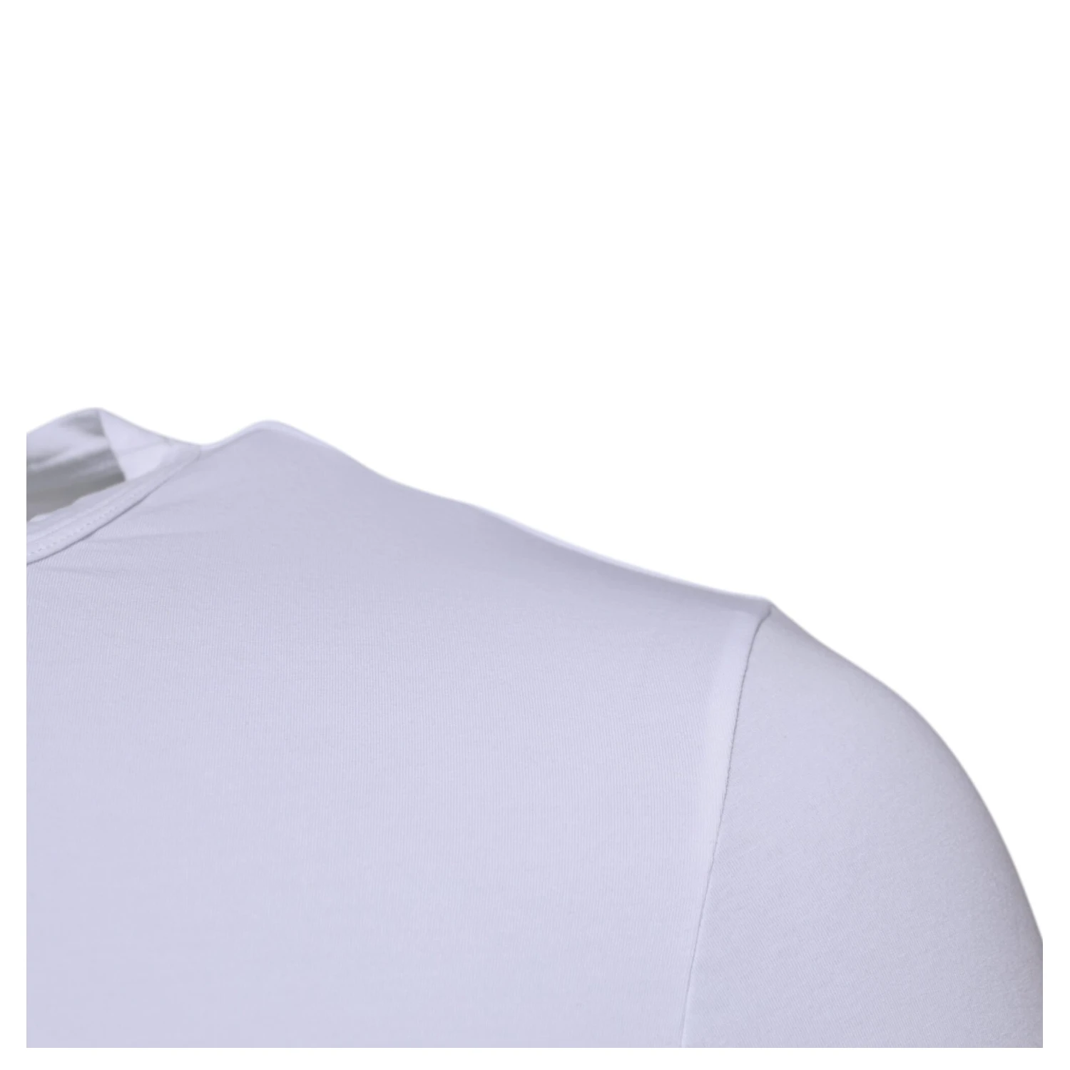 White Cotton Stretch Crewneck Underwear T-shirt